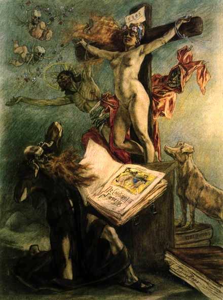 The temptation of Saint-Anthony, by Flicien Rops