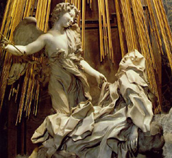 The Saint-Teresa ecstasy, sculpture of Bernini