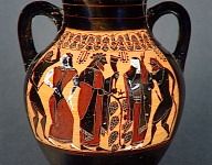 Dionysos et Ariane, entourés de satyres et ménades